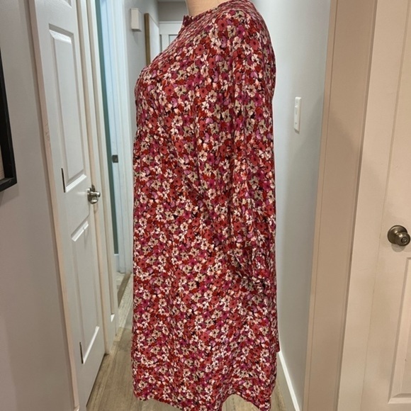 ZARA Floral Dress with Oversized Sleeves - Picture 8 of 12